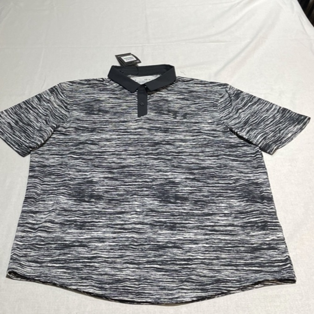 NWT, Large, Under Armour, Black and White Polo shirt
